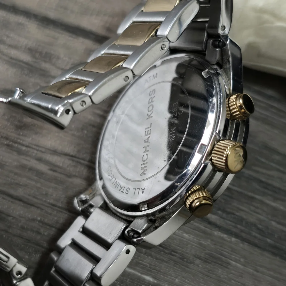 Michael‎ Kors Bradshaw Silver & Rose Gold Tone Silver Dial Men's Watch MK8176